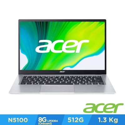 Acer 宏碁 Swift1 SF114-34 14吋輕薄筆電(N5100/8G/512G/Win 11)1