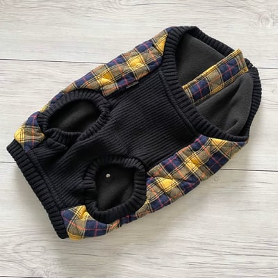 Gooby 格紋絎縫保暖背心3