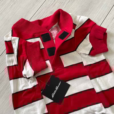 Eddie Bauer Pet Pajamas 純棉條紋踢4