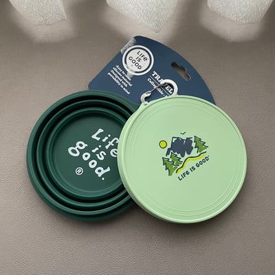 Life Is Good 加蓋折疊外出碗（人用犬用皆可）2