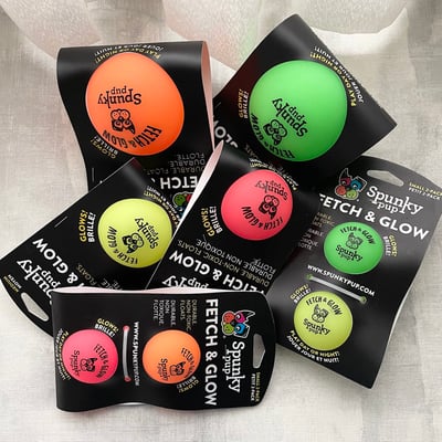 Spunky Pup Fetch & Glow Ball 螢光球（拾回、拋接、浮水）2