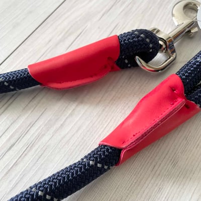 Wagwear Color-Block Rope Leash 撞色反光圓牽繩（真皮護套）6