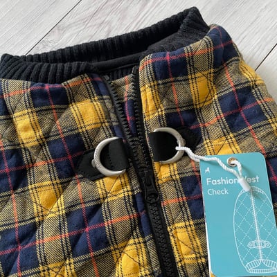 Gooby 格紋絎縫保暖背心4