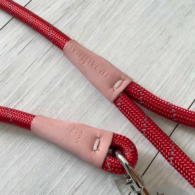 Wagwear Color-Block Rope Leash 撞色反光圓牽繩（真皮護套）8
