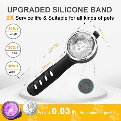 夜間LED安全燈三顆裝（防水防塵、8色亮光、Type-C充電、多用途）2