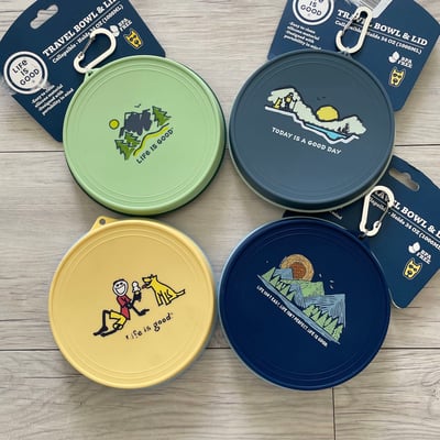 Life Is Good 加蓋折疊外出碗（人用犬用皆可）1