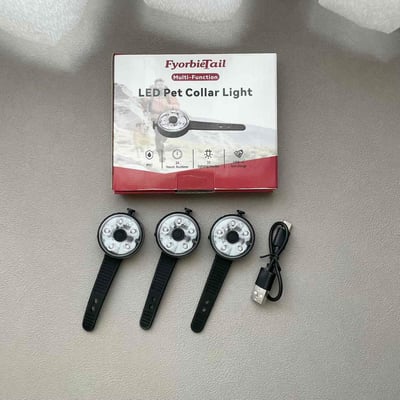 （大顆）LED夜間安全燈三顆裝（IPX7防水防塵、八種光色、Type-C充電、多用途）1