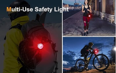 夜間LED安全燈三顆裝（防水防塵、8色亮光、Type-C充電、多用途）6