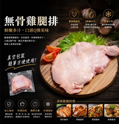 [限量]無骨生雞腿 - 250g/包/2支│昱飛鮮選│新鮮雞腿肉│宵夜/備餐/低脂/野餐/露營1