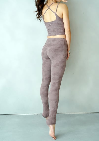 美麗飛高腰棉感渲染全長翹臀褲-可踩腳 -(奶茶色) / (天空白)7