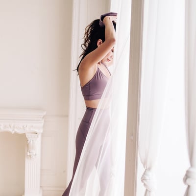 美麗飛高腰超彈九分提臀褲-薰衣草紫4