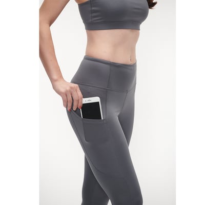 美麗飛高腰九分提臀褲 (有側袋款)- 閃鑽灰3