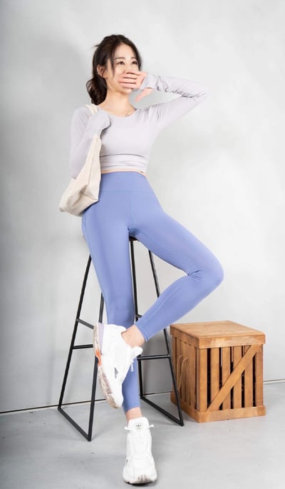 美麗飛長袖美背短版上衣-海鷗灰 (SUGAGULL GREY)5