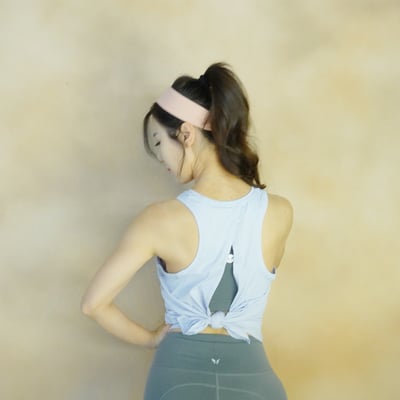 美麗飛涼感背心罩衫(後綁)-（迷霧粉）/（迷霧綠）/（迷霧藍）3