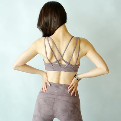 美麗飛棉感渲染細帶美背BRA - (奶茶色) / (天空白)7