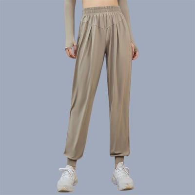 品牌嚴選-寬鬆休閒彈性束腳褲2