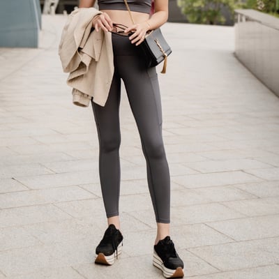 美麗飛高腰九分提臀褲 (有側袋款)- 閃鑽灰7