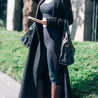 美麗飛側邊網紗九分設計款翹臀褲(大腿側邊網紗款)-閃鑽黑5