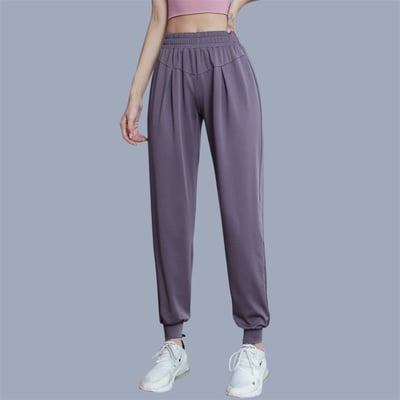 品牌嚴選-寬鬆休閒彈性束腳褲3