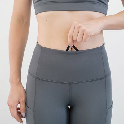 美麗飛高腰九分提臀褲 (有側袋款)- 閃鑽灰8