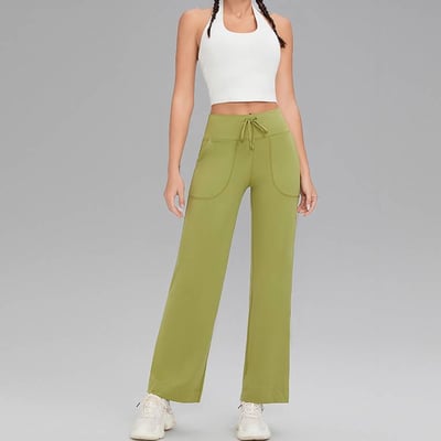 品牌嚴選-萊卡直筒瑜珈長褲1