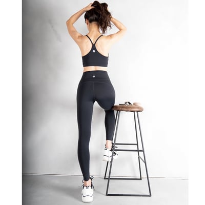 美麗飛高腰超彈九分提臀褲-閃鑽黑7