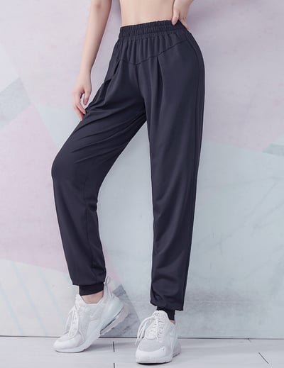 品牌嚴選-寬鬆休閒彈性束腳褲7