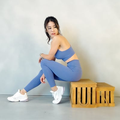 美麗飛高腰超彈九分提臀褲-羅藍紫6