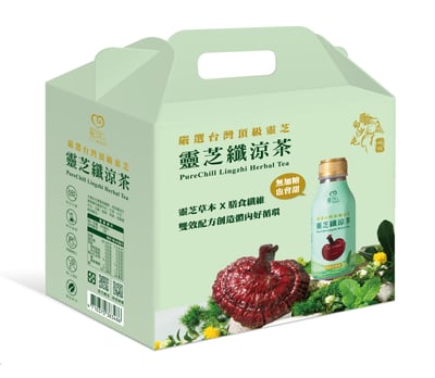 白沙屯媽祖聯名款 靈芝纖涼茶禮盒 350mlx6瓶/箱  Purechill Lingzhi Herbal Tea2