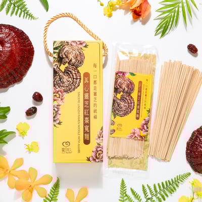 真心靈芝紅棗寬麵禮盒 Sincere Lingzhi Ramen Noodle with Jujube Gift Box/ 500 gram1