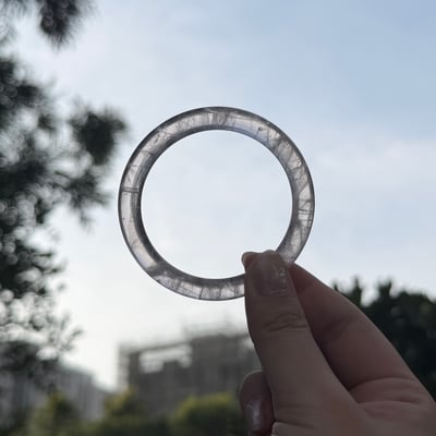 透體粉晶細圓條525