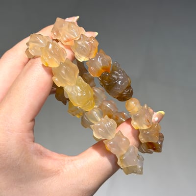 玉髓龍骨 全雕刻手串8