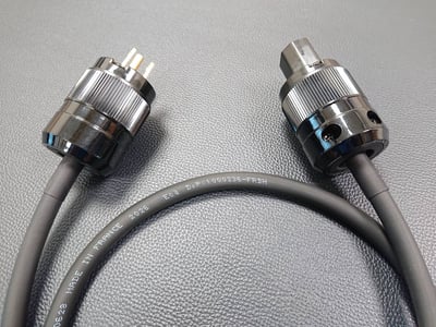 ★美規3P品字音響電源線★[SOMMER/Rubber Sleeve Cable Titanex ® 3x1.50mm²]+[JAKETIME黃銅鍍金/公頭+母頭]4