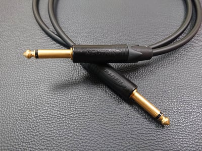 ★吉他/BASS導線★[CANARE/GS-6]+[NEUTRIK(鍍金)/6.3mm TS-直頭+6.3mm TS-L頭]之組合8