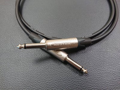 ★吉他/BASS導線★[CANARE/GS-6]+[NEUTRIK(鍍金)/6.3mm TS-直頭+6.3mm TS-L頭]之組合2