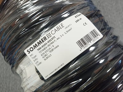 ★美規3P品字音響電源線★[SOMMER/Rubber Sleeve Cable Titanex ® 3x1.50mm²]+[JAKETIME黃銅鍍金/公頭+母頭]5