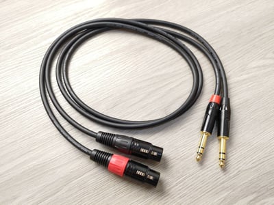 ★平衡音訊導線★[CANARE/L-2T2S]+[SREXACT鍍金/XLR公+XLR母+6.3mm TRS公]之組合5