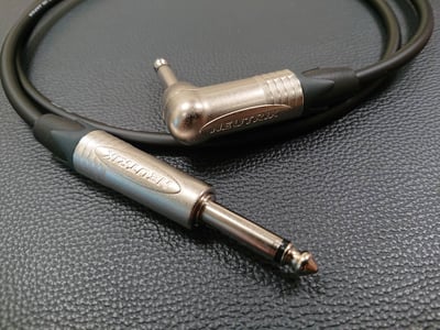 ★吉他/BASS導線★[CANARE/GS-6]+[NEUTRIK(鍍金)/6.3mm TS-直頭+6.3mm TS-L頭]之組合4