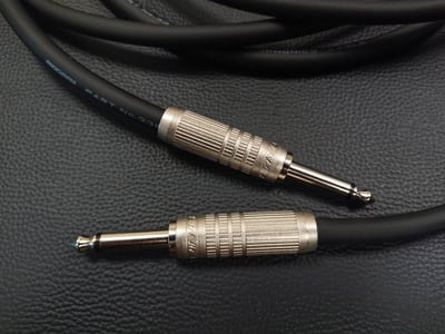 ★吉他/BASS導線★[MOGAMI/3368]+[CANARE/6.3mm TS-直頭+6.3mm TS-L頭]之組合2