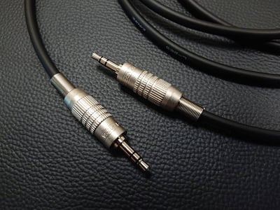 ★3.5mm連接導線★[MOGAMI/CANARE線材]+[CANARE/3.5mm TRS公+3.5mm TRS公]2