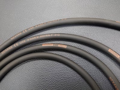 ★美規3P品字音響電源線★[SOMMER/Rubber Sleeve Cable Titanex ® 3x1.50mm²]+[JAKETIME黃銅鍍金/公頭+母頭]3