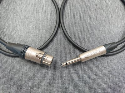 ★卡拉OK麥克風導線★[MOGAMI/2534]+[NEUTRIK(鍍金)/XLR母+6.3mm TS公]2