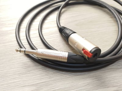 6.3MM耳機延長線=[MOGAMI]+[NEUTRIK/TRS公+TRS母]2