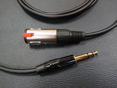 ★3.5(6.3)mm耳機延長導線★[CANARE線材]+[SREXACT/3.5(6.3)mm TRS公+6.3mm TRS母]5