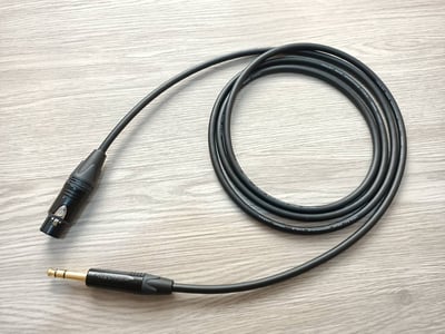 平衡音訊導線=[MOGAMI/2549]+[NEUTRIK鍍金/XLR公+XLR母+TRS]3