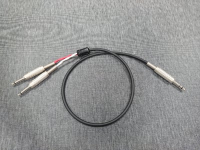 ★3.5(6.3)mm Y型音訊導線★[MOGAMI/2534]+[CANARE/6.3mm TS公*2+RCA公*2]之組合11