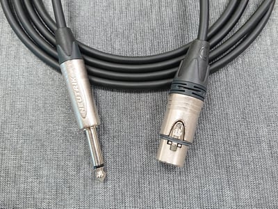 ★卡拉OK麥克風導線★[MOGAMI/2791]+[NEUTRIK(鍍金)/XLR母+6.3mm TS公]2