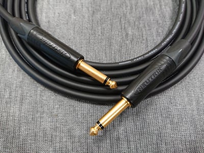 ★吉他/BASS導線★[MOGAMI/2524]+[NEUTRIK(鍍金)/6.3mm TS-直頭+6.3mm TS-L頭]之組合8