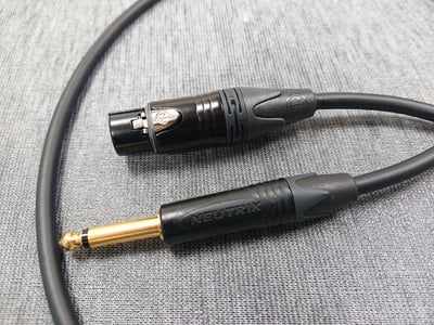 ★卡拉OK麥克風導線★[MOGAMI/2549]+[NEUTRIK(鍍金)/XLR母+6.3mm TS公]4
