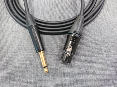 ★卡拉OK麥克風導線★[MOGAMI/2791]+[NEUTRIK(鍍金)/XLR母+6.3mm TS公]4